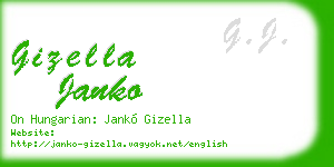 gizella janko business card